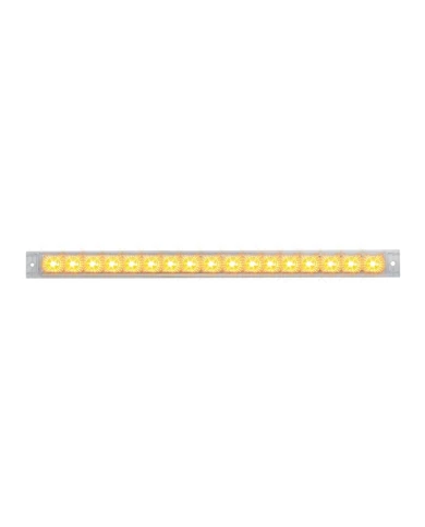 GG76981 - 20"L SPYDER AMBER 17 LED LIGHT BAR, CLEAR LENS, SINGLE ROW GG76981 - 20"L SPYDER AMBER 17 LED LIGHT BAR, CLEAR LENS, SINGLE ROW