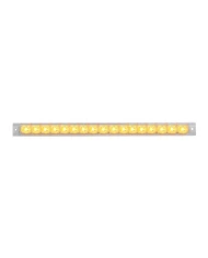 GG76981 - 20"L SPYDER AMBER 17 LED LIGHT BAR, CLEAR LENS, SINGLE ROW