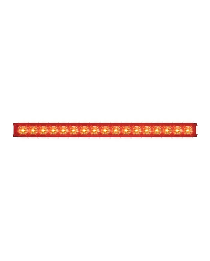 GG76982 - 20"L SPYDER RED 17 LED LIGHT BAR, RED LENS, SINGLE ROW