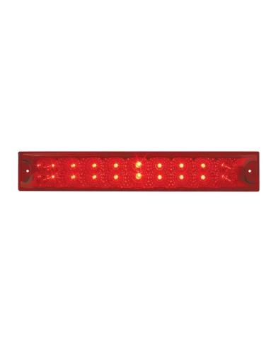 GG76987 - 12"L SPYDER RED 18-LED LIGHT BAR, RED LENS, DOUBLE ROW GG76987 - 12"L SPYDER RED 18-LED LIGHT BAR, RED LENS, DOUBLE ROW