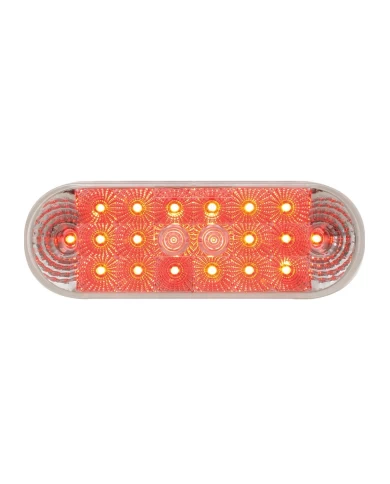 GG77054 - OVAL LOW PROFILE SPYDER RED/ CLEAR 20-LED LIGHT W/PLUG GG77054 - OVAL LOW PROFILE SPYDER RED/ CLEAR 20-LED LIGHT W/PLUG