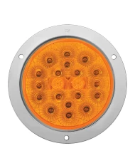 GG77060 - 4" LOW PROFILE SPYDER AMBER/ AMBER LED W/S.S. RIM & PIGTAIL