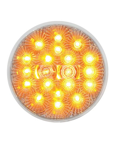 GG77091 - 4" LOW PROFILE SPYDER AMBER 20-LED LIGHT, CLEAR LENS GG77091 - 4" LOW PROFILE SPYDER AMBER 20-LED LIGHT, CLEAR LENS