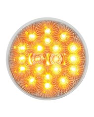 GG77091 - 4" LOW PROFILE SPYDER AMBER 20-LED LIGHT, CLEAR LENS
