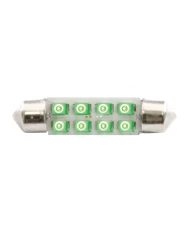 GG77152 - 211-2 GREEN 8-LED FESTOON DOME LIGHT BULBS, 12V