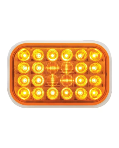 GG77180 - RECT. PEARL AMBER 24 LED LIGHT AMBER LENS GG77180 - RECT. PEARL AMBER 24 LED LIGHT AMBER LENS