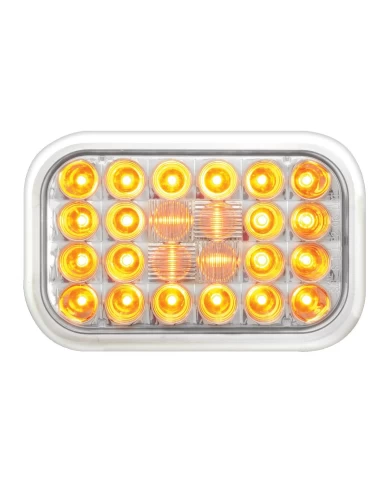 GG77181 - RECT. PEARL AMBER 24 LED LIGHT CLEAR LENS GG77181 - RECT. PEARL AMBER 24 LED LIGHT CLEAR LENS