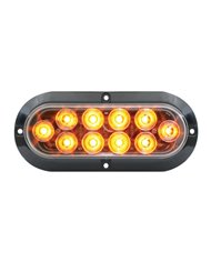 GG77431 - OVAL MEGA10 AMBER/CLEAR LED W/ BLACK FLANGE & 3 WIRES GG77431 - OVAL MEGA10 AMBER/CLEAR LED W/ BLACK FLANGE & 3 WIRES