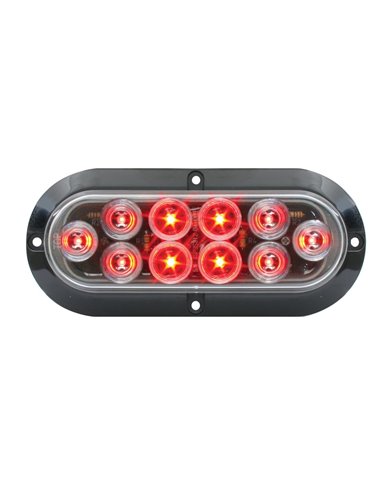 GG77433 - OVAL MEGA10 RED/CLEAR LED W/ BLACK FLANGE & 3 WIRES GG77433 - OVAL MEGA10 RED/CLEAR LED W/ BLACK FLANGE & 3 WIRES