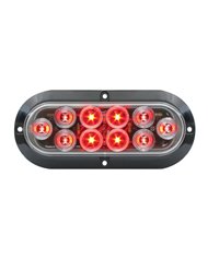 GG77433 - OVAL MEGA10 RED/CLEAR LED W/ BLACK FLANGE & 3 WIRES GG77433 - OVAL MEGA10 RED/CLEAR LED W/ BLACK FLANGE & 3 WIRES