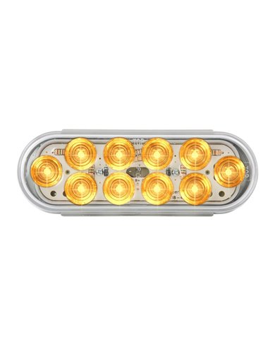 GG77441 - OVAL MEGA-10 AMBER/CLEAR 10LED SEALED LIGHT GG77441 - OVAL MEGA-10 AMBER/CLEAR 10LED SEALED LIGHT