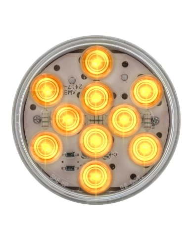 GG77451 - 4" MEGA10 AMBER/CLEAR 10-LED LIGHT GG77451 - 4" MEGA10 AMBER/CLEAR 10-LED LIGHT