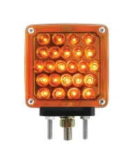 GG77624 - SQUARE 2 FACE AMBER/RED LED PEDESTAL PEARL LIGHT, R/H