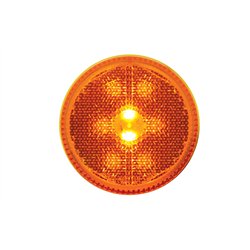 UP38455B-8 LED 2.5" Round Reflectorize Light (Clearance/Marker) - Amber LED/Amber Lens (Bulk)