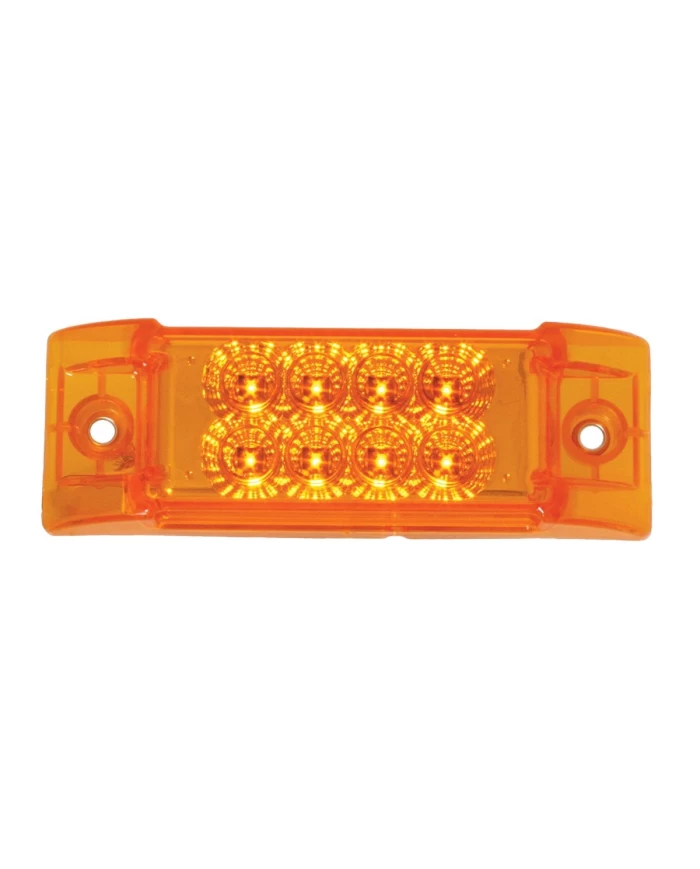GG77660 - RECT. SPYDER AMBER/AMBER 8-LED MARKER SEALED LIGHT GG77660 - RECT. SPYDER AMBER/AMBER 8-LED MARKER SEALED LIGHT