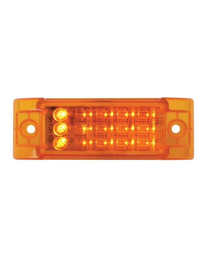 GG77664 - RECT. AMBER/AMBER 15LED MARKER & TURN LIGHT, 3 WIRES GG77664 - RECT. AMBER/AMBER 15LED MARKER & TURN LIGHT, 3 WIRES