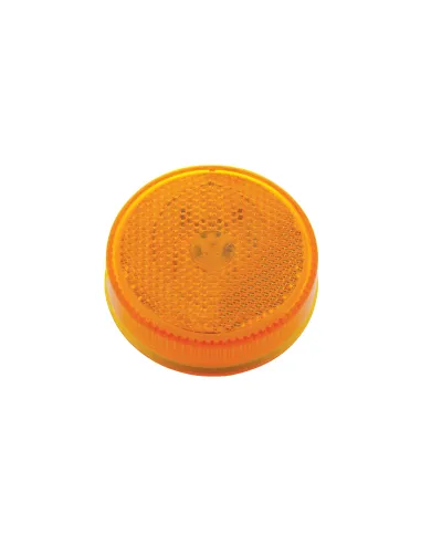UP38455B-8 LED 2.5" Round Reflectorize Light (Clearance/Marker) - Amber LED/Amber Lens (Bulk)