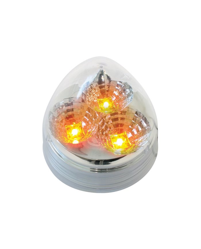 GG77691 - 2.5" SPYDER AMBER BEEHIVE 3 LED LIGHT, CLEAR LENS GG77691 - 2.5" SPYDER AMBER BEEHIVE 3 LED LIGHT, CLEAR LENS