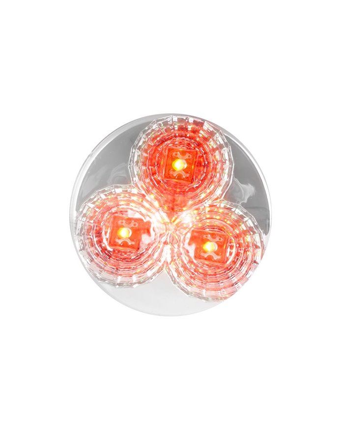 GG77693 - 2.5" SPYDER RED BEEHIVE 3 LED LIGHT, CLEAR LENS GG77693 - 2.5" SPYDER RED BEEHIVE 3 LED LIGHT, CLEAR LENS
