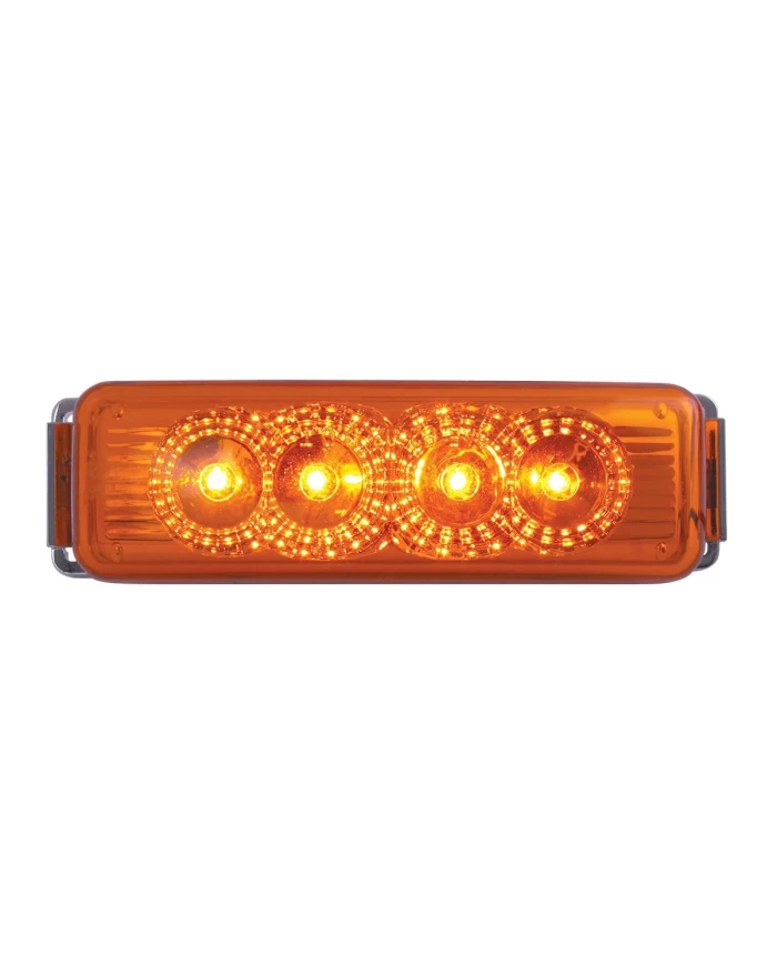 GG77860 - RECT. AMBER/AMBER SPYDER LED LIGHT W/ CR. BRACKET GG77860 - RECT. AMBER/AMBER SPYDER LED LIGHT W/ CR. BRACKET