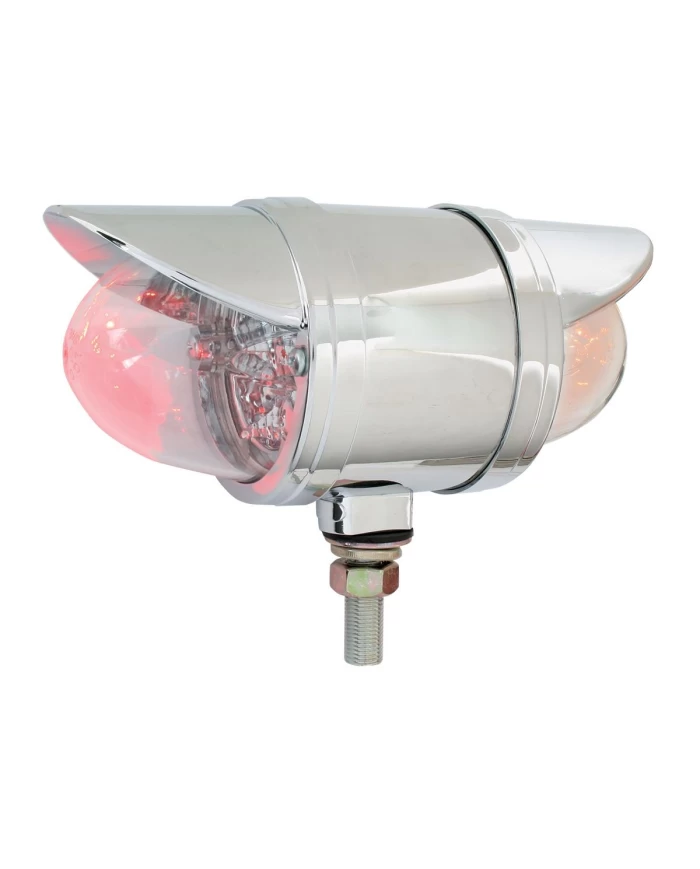 GG77937 - CR. SPYDER AMBER/RED LED W/CR. RIM W/VISOR CLEAR LENS,2 FUNC