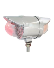 GG77937 - CR. SPYDER AMBER/RED LED W/CR. RIM W/VISOR CLEAR LENS,2 FUNC