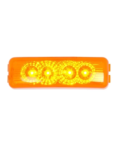 GG77960 - RECT. SPYDER AMBER 4 LED LIGHT AMBER LENS GG77960 - RECT. SPYDER AMBER 4 LED LIGHT AMBER LENS