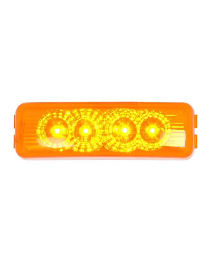 GG77960 - RECT. SPYDER AMBER 4 LED LIGHT AMBER LENS GG77960 - RECT. SPYDER AMBER 4 LED LIGHT AMBER LENS