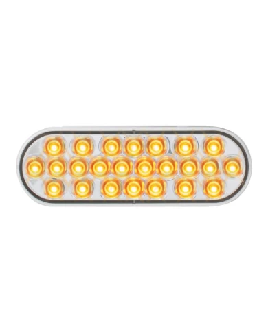 GG78231 - OVAL PEARL AMBER 24 LED LIGHT, CLEAR LENS GG78231 - OVAL PEARL AMBER 24 LED LIGHT, CLEAR LENS