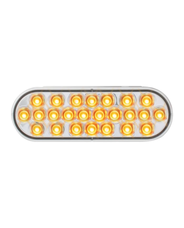 GG78231 - OVAL PEARL AMBER 24 LED LIGHT, CLEAR LENS