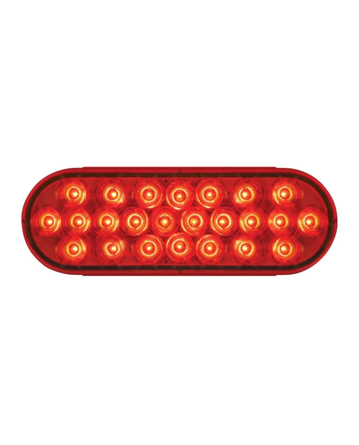 GG78233 - OVAL PEARL RED 24 LED LIGHT, RED LENS.