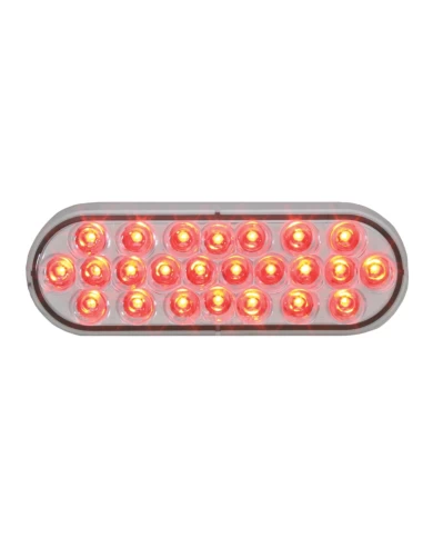 GG78234 - OVAL PEARL RED 24 LED LIGHT, CLEAR LENS GG78234 - OVAL PEARL RED 24 LED LIGHT, CLEAR LENS