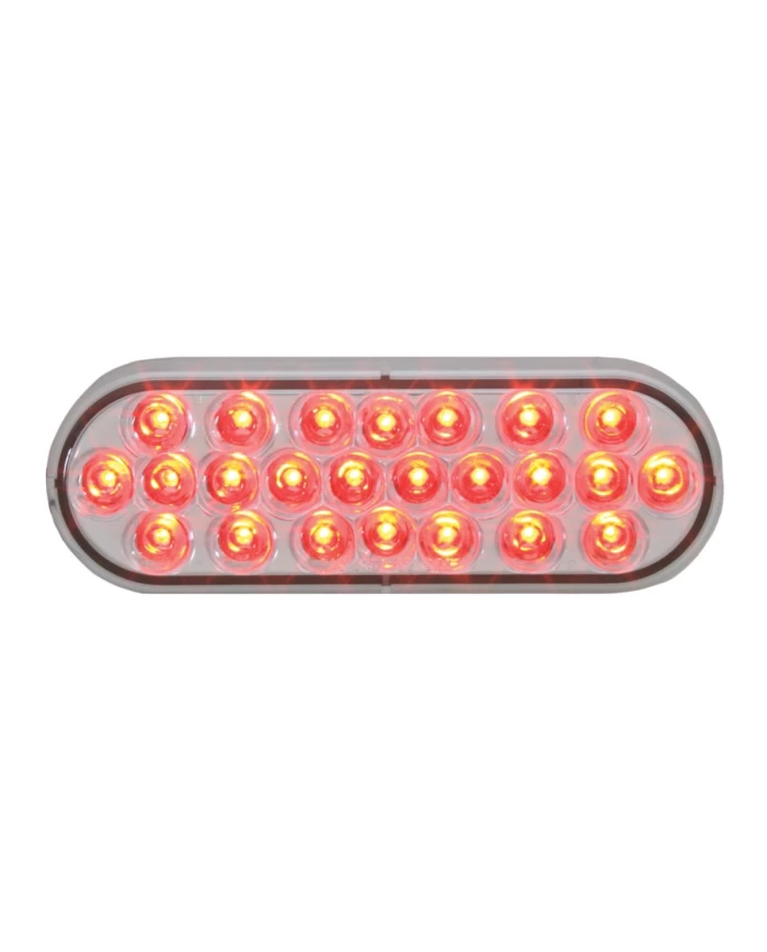 GG78234 - OVAL PEARL RED 24 LED LIGHT, CLEAR LENS GG78234 - OVAL PEARL RED 24 LED LIGHT, CLEAR LENS