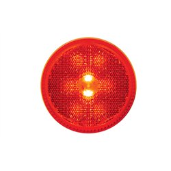 UP38456B-8 LED 2.5" Round Reflectorize Light (Clearance/Marker) - Red LED/Red Lens (Bulk)