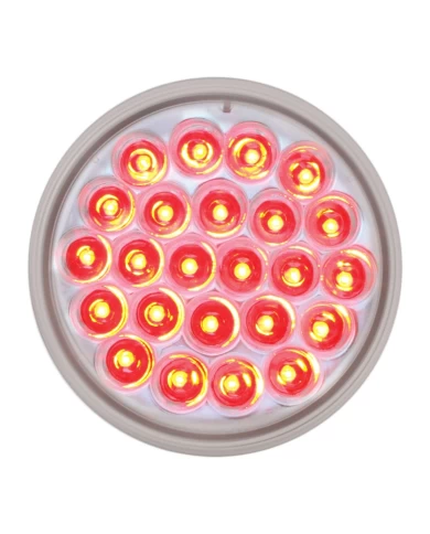 GG78274 - 4" PEARL RED 24-LED LIGHT, CLEAR LENS GG78274 - 4" PEARL RED 24-LED LIGHT, CLEAR LENS