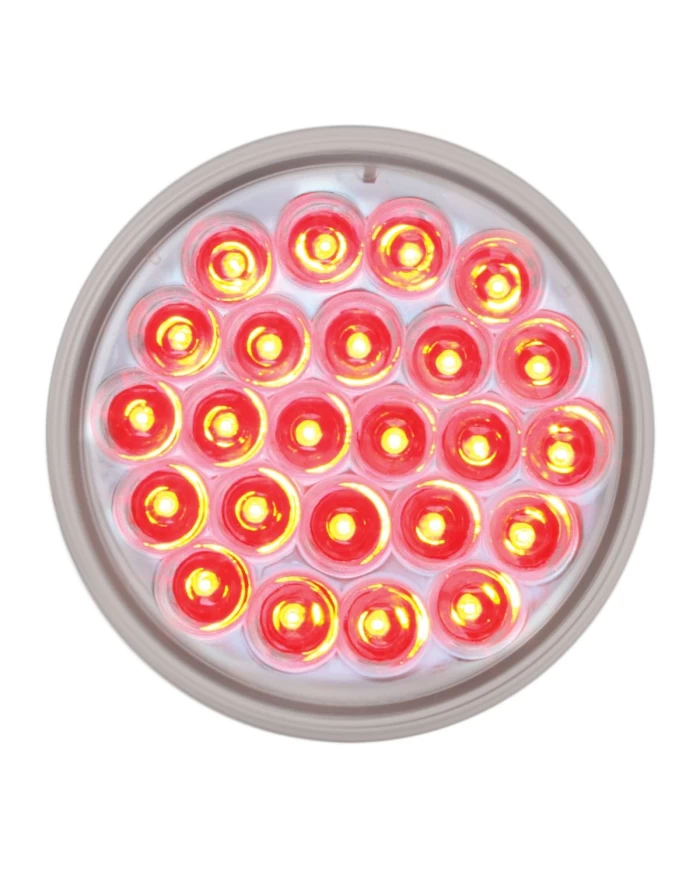 GG78274 - 4" PEARL RED 24-LED LIGHT, CLEAR LENS