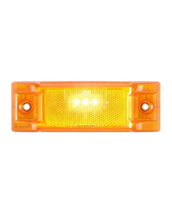 GG78330 - RECT. AMBER 3-LED MARKER LIGHT W/REFLECTOR GG78330 - RECT. AMBER 3-LED MARKER LIGHT W/REFLECTOR