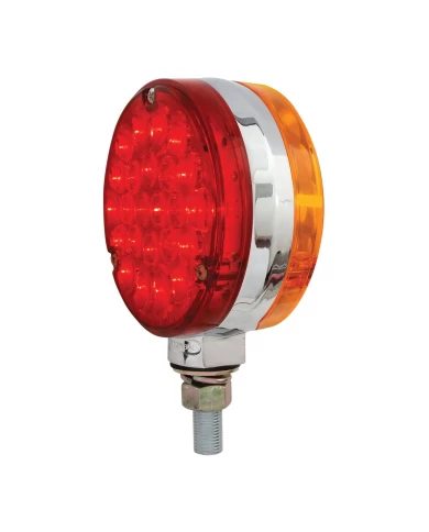 GG78360 - 4" PEARL DOUBLE FACE RED/AMBER LED LIGHT, 24-LED PER SIDE GG78360 - 4" PEARL DOUBLE FACE RED/AMBER LED LIGHT, 24-LED PER SIDE