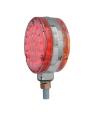 GG78363 - 4" PEARL DOUBLE FACE AMBER/RED 24-LED LIGHT, CLEAR LENS