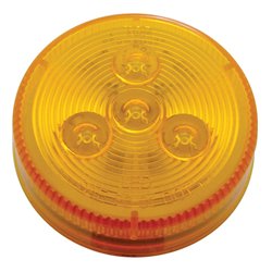 UP38465-4 LED 2.5" Round Low Profile Light (Clearance/Marker) - Amber LED/Amber Lens