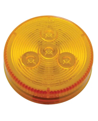 UP38465-4 LED 2.5" Round Low Profile Light (Clearance/Marker) - Amber LED/Amber Lens