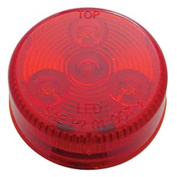 UP38466-4 LED 2.5" Round Low Profile Light (Clearance/Marker) - Red LED/Red Lens
