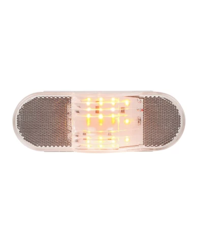 GG79996 - OVAL AMBER/CLEAR SIDE MARKER/ TURN 12 LED SEALED LIGHT GG79996 - OVAL AMBER/CLEAR SIDE MARKER/ TURN 12 LED SEALED LIGHT