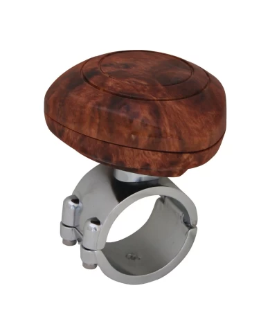 GG80102 - BROWN WOOD PLASTIC STEERING WHEEL SPINNER KNOB GG80102 - BROWN WOOD PLASTIC STEERING WHEEL SPINNER KNOB
