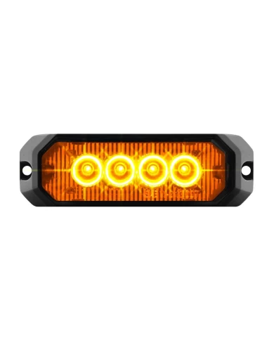 GG81800 - 4" RECT. AMBER/AMBER 4 LED STROBE LIGHT, 14 MODES, 9~36V GG81800 - 4" RECT. AMBER/AMBER 4 LED STROBE LIGHT, 14 MODES, 9~36V