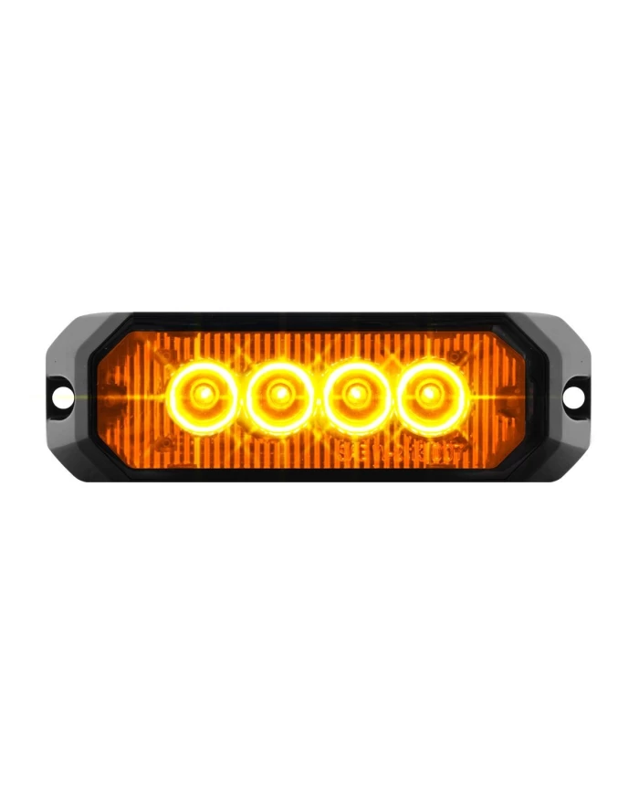 GG81800 - 4" RECT. AMBER/AMBER 4 LED STROBE LIGHT, 14 MODES, 9~36V GG81800 - 4" RECT. AMBER/AMBER 4 LED STROBE LIGHT, 14 MODES, 9~36V