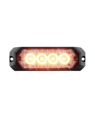 GG81801 - 4" RECT. AMBER/CLEAR 4 LED STROBE LIGHT, 14 MODES, 9~36V GG81801 - 4" RECT. AMBER/CLEAR 4 LED STROBE LIGHT, 14 MODES, 9~36V