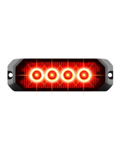 GG81802 - 4" RECT. RED/RED 4 LED STROBE LIGHT, 14 MODES, 9~36V GG81802 - 4" RECT. RED/RED 4 LED STROBE LIGHT, 14 MODES, 9~36V