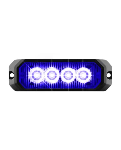 GG81805 - 4" RECT. BLUE/BLUE 4 LED STROBE LIGHT, 14 MODES, 9~36V GG81805 - 4" RECT. BLUE/BLUE 4 LED STROBE LIGHT, 14 MODES, 9~36V