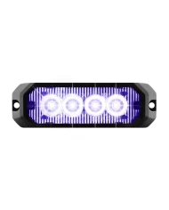 GG81806 - 4" RECT. BLUE/CLEAR 4 LED STROBE LIGHT, 14 MODES, 9~36V GG81806 - 4" RECT. BLUE/CLEAR 4 LED STROBE LIGHT, 14 MODES, 9~36V